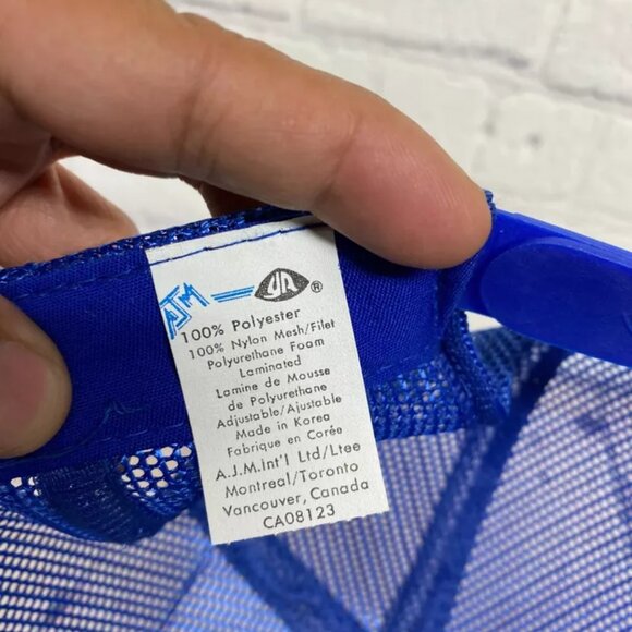 Vintage FLYGT Submersible Trucker Hat Mesh Cap Adjustable Snapback Blue - Picture 6 of 6